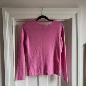 Queen Of Cashmere Pink Long Sleeve Sweater